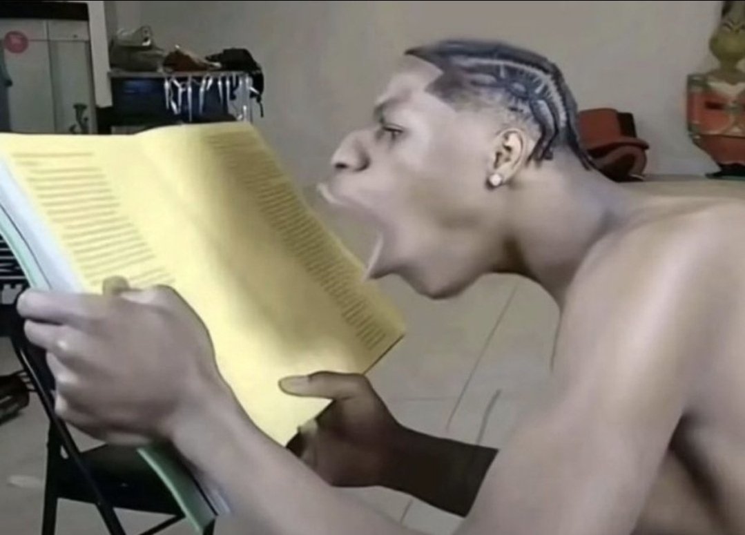 IShowSpeed eating a book meme template