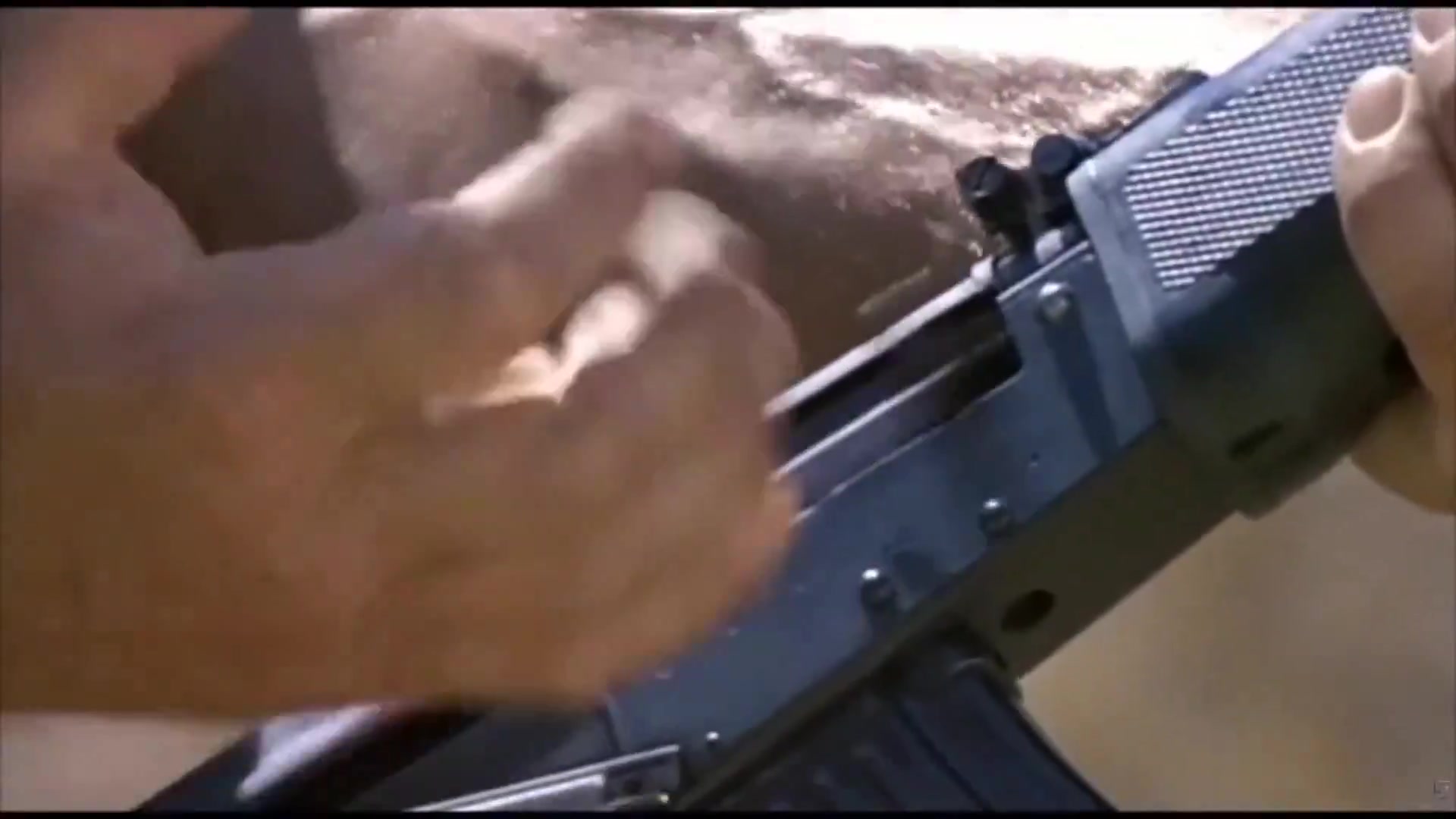 Arnold Schwarzenegger preparing for battle