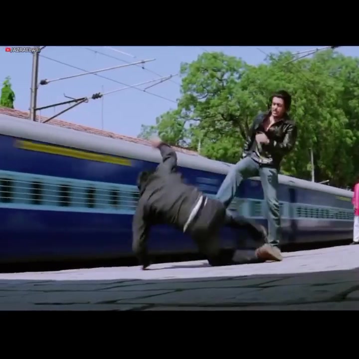 Salman Khan beating someone at a station