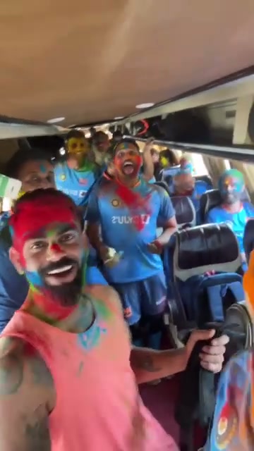 Indian Cricket Team Celebrates Holi