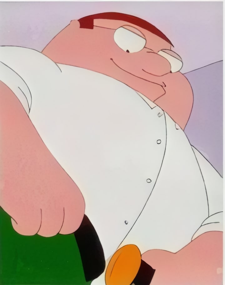 Peter Griffin looking down