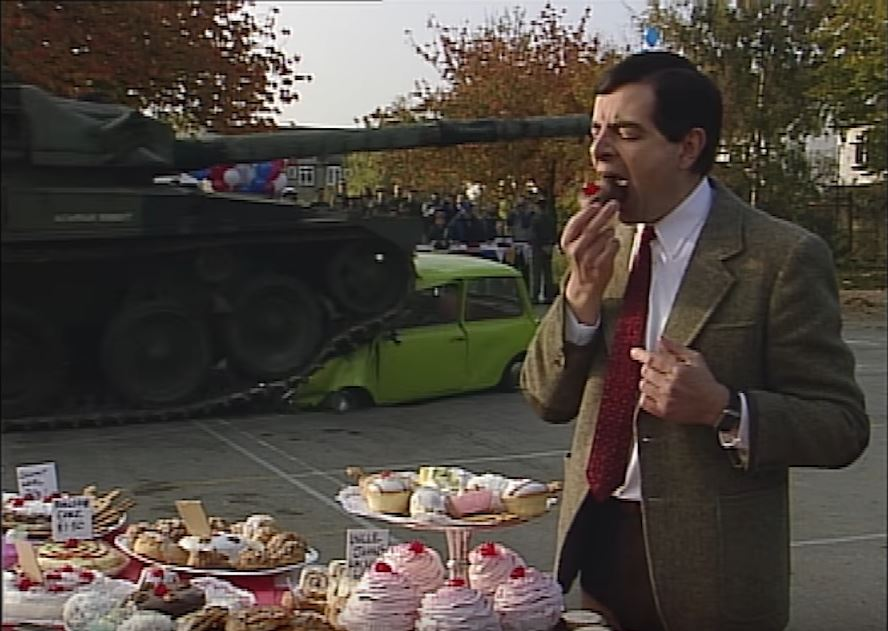 Mr. Bean Ignoring Disaster