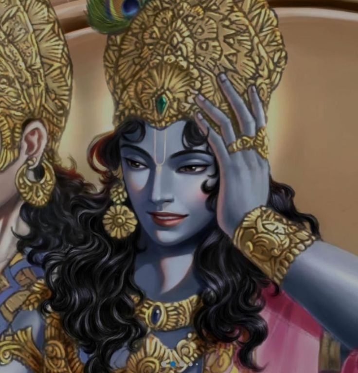 Lord Krishna smiling meme template