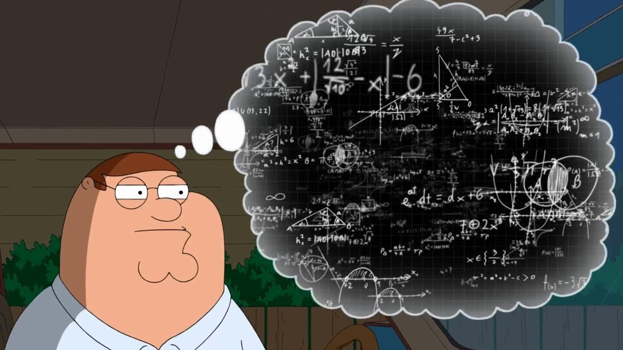 Peter Griffin doing complex math