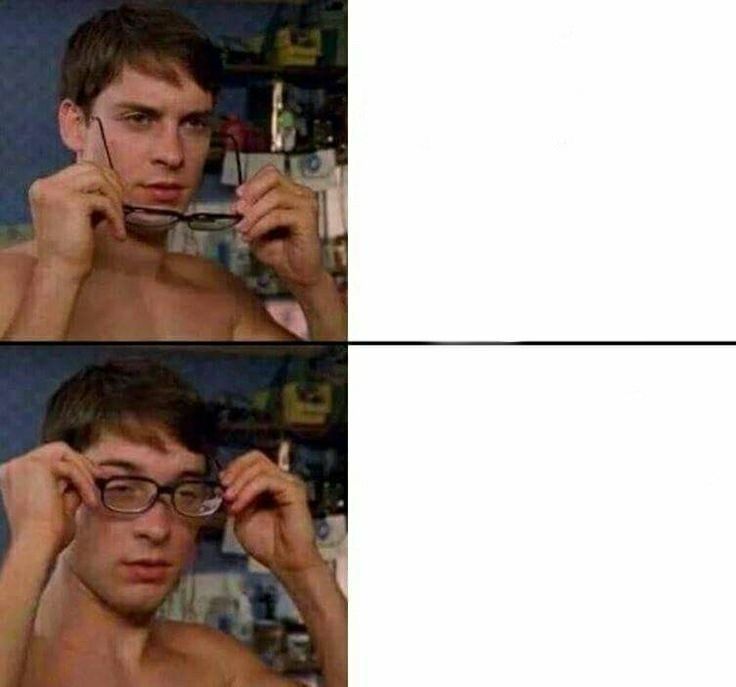 Tobey Maguire Putting On Glasses Template