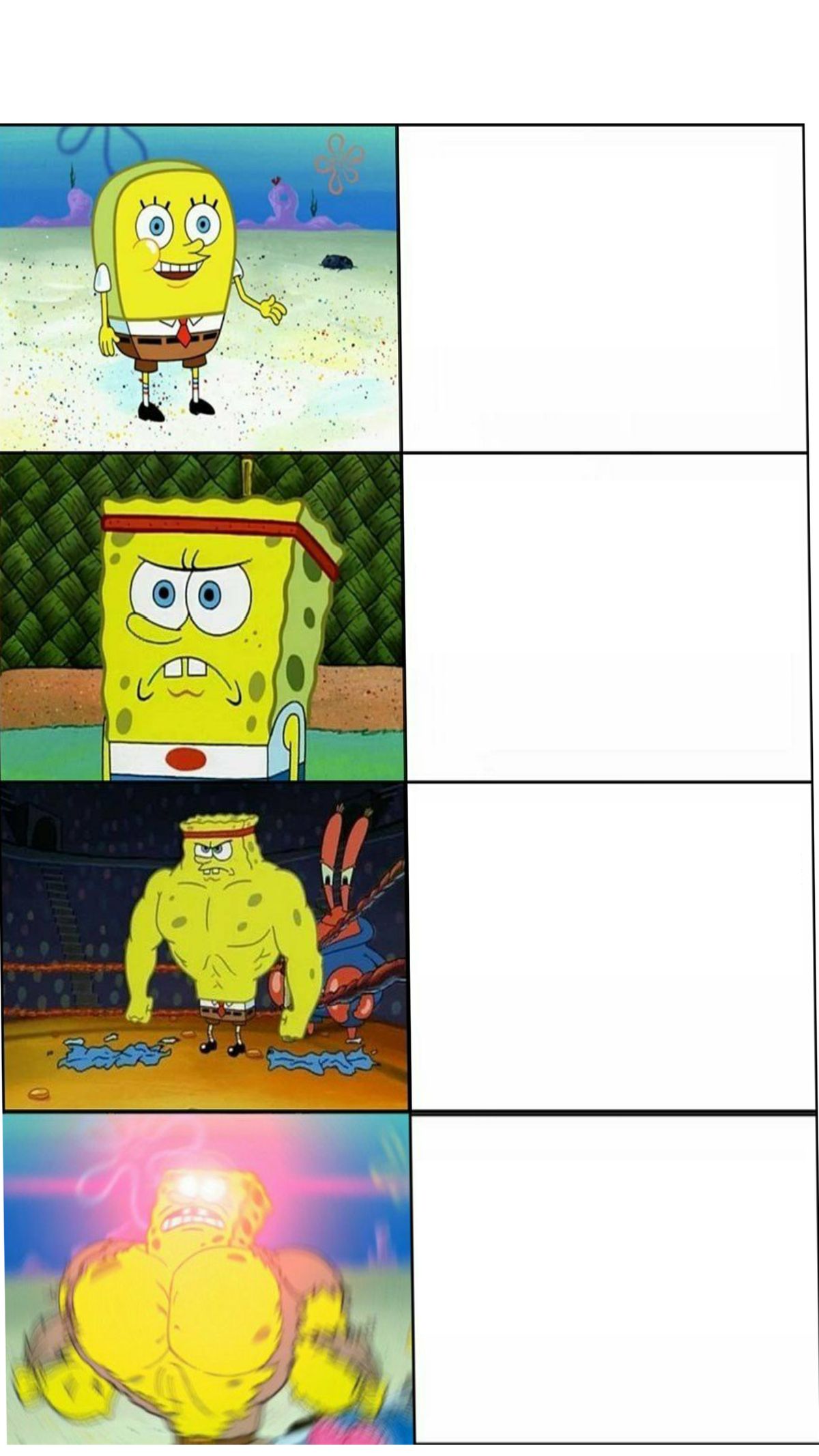 SpongeBob Evolution Meme Template